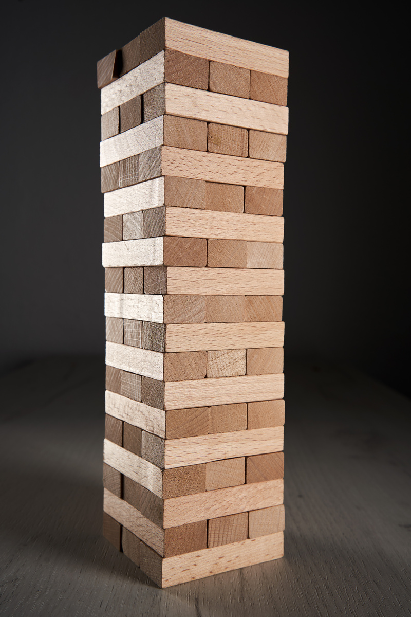 Jenga Game on a Table